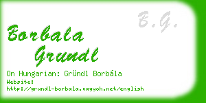borbala grundl business card