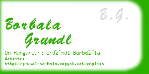 borbala grundl business card